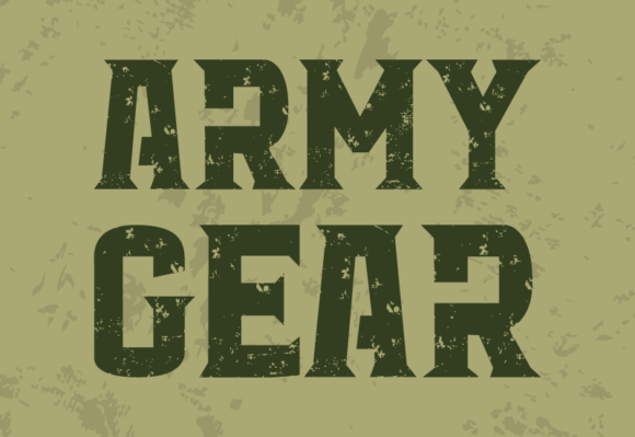 Army Gear: Bold Typeface for Modern Design