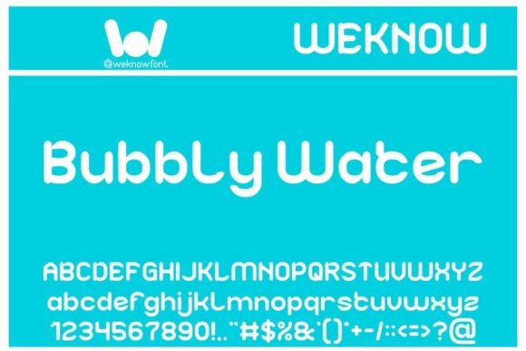 Bubbly Water: A Playful Geometric Sans-Serif Font