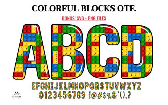 Colorful Blocks: Playful Fonts for Creative Design