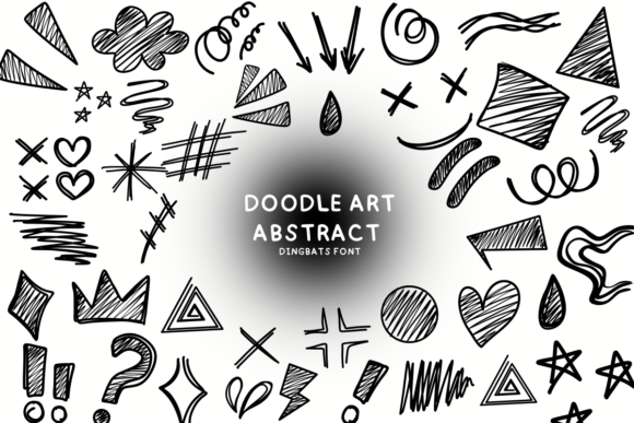 Doodle Art Abstract: Whimsical Font for Creative Designs