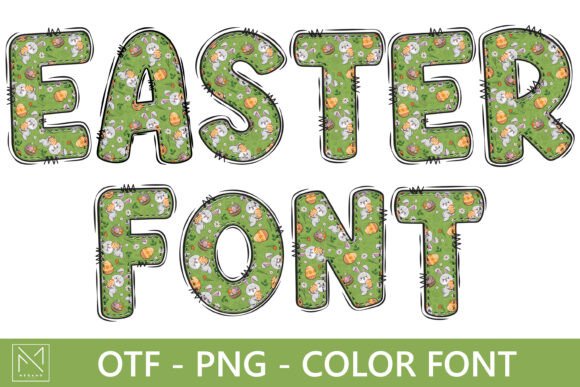 Easter Alphabet Font Collection: Festive Design Assets