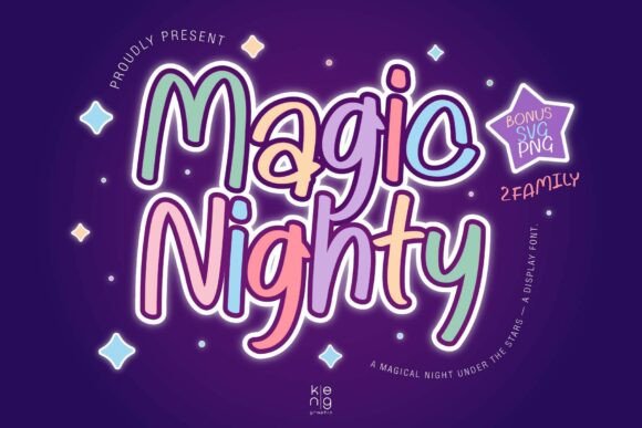 Enchant Your Designs with the Magic Nighty Font