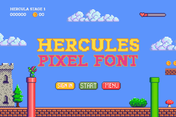 Hercules Pixel: The Ultimate Retro Gaming Typeface