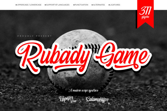 Rubady Game: A Bold and Sleek Script Typeface