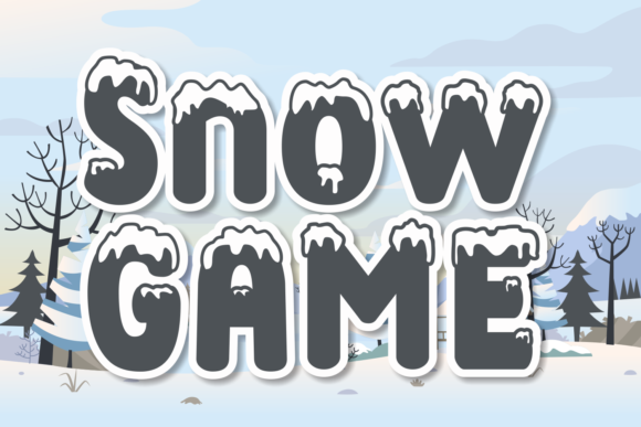 Snow Game: A Whimsical Winter Typeface for Festive Designs