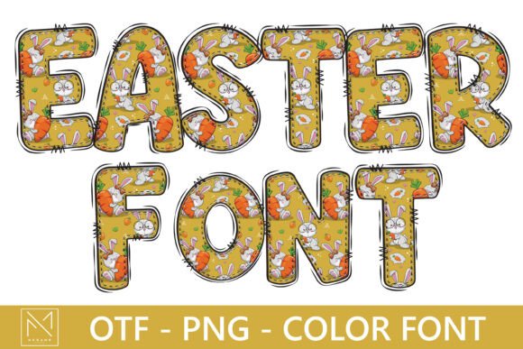 Spring Bunny Alphabet: A Festive Font Collection