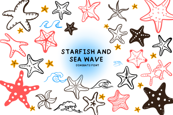 Starfish and Sea Wave: A Whimsical Font for Creative Designs