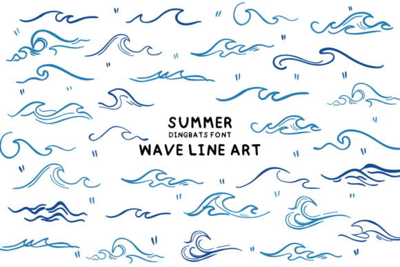 Summer Wave Line Art: A Whimsical Font for Creative Projects